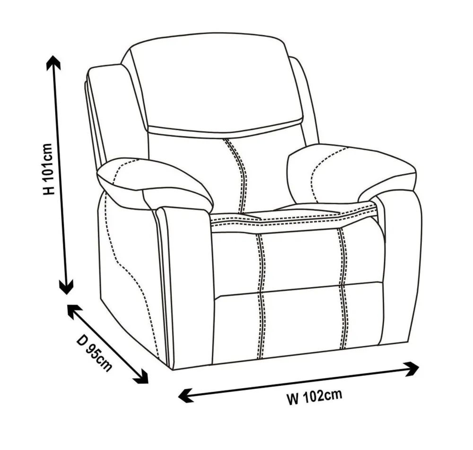 Onyx Black Leather Manual Recliner Sofa