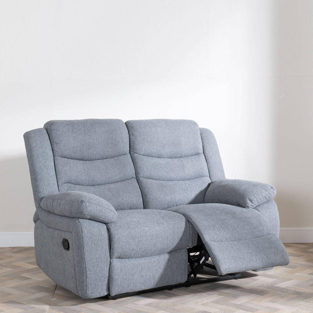Sydney Grey Fabric Manual Recliner Sofa
