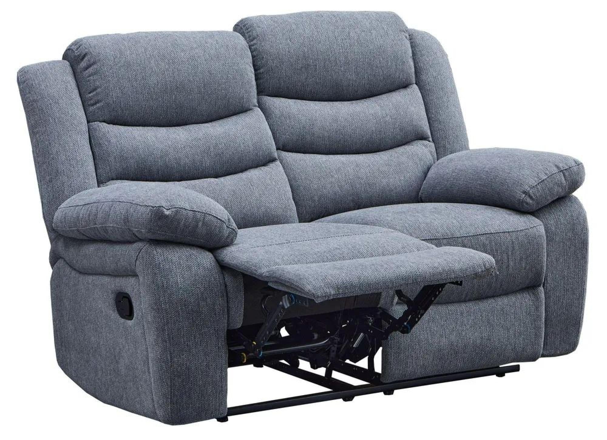 Sydney Grey Fabric Manual Recliner Sofa