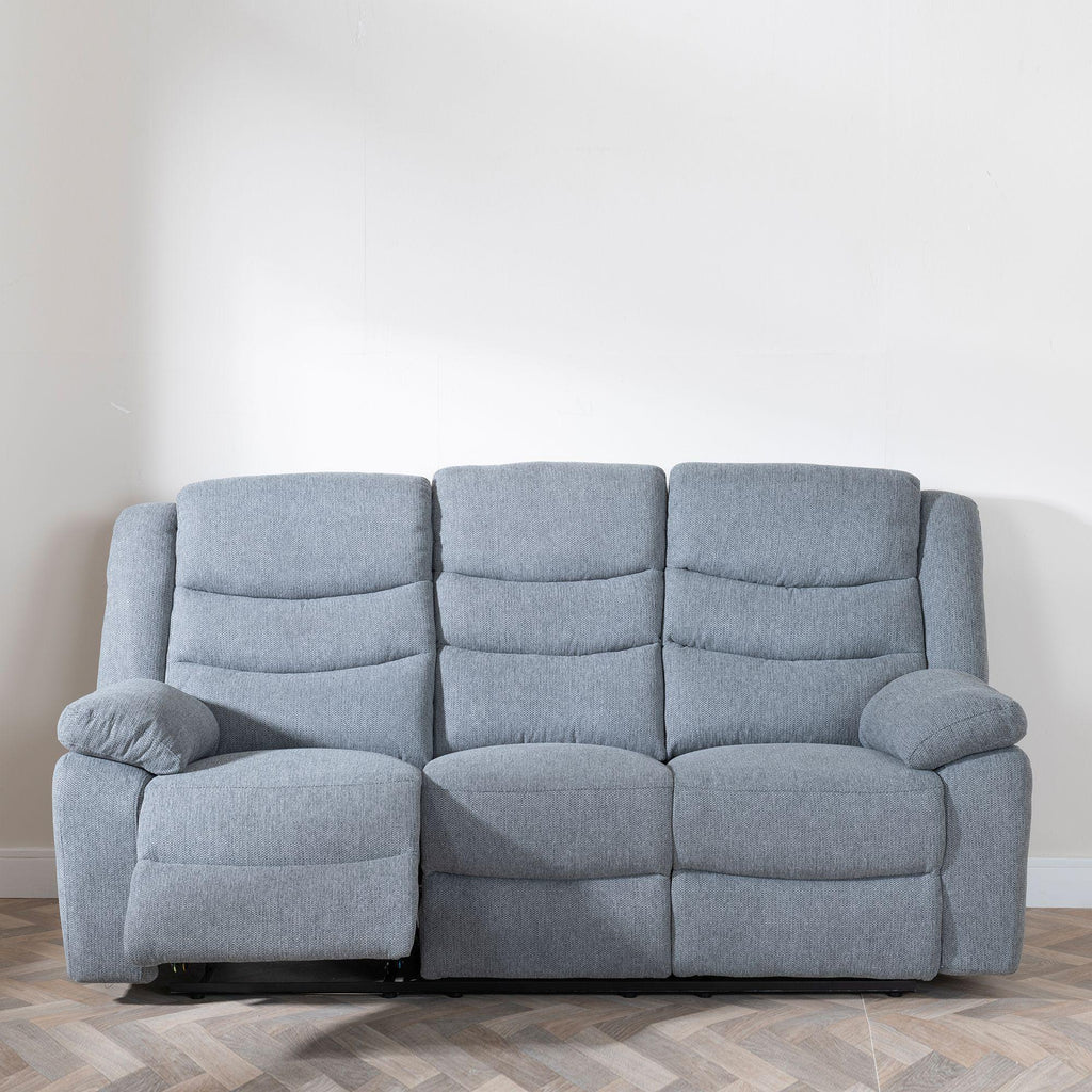 Sydney Grey Fabric Manual Recliner Sofa