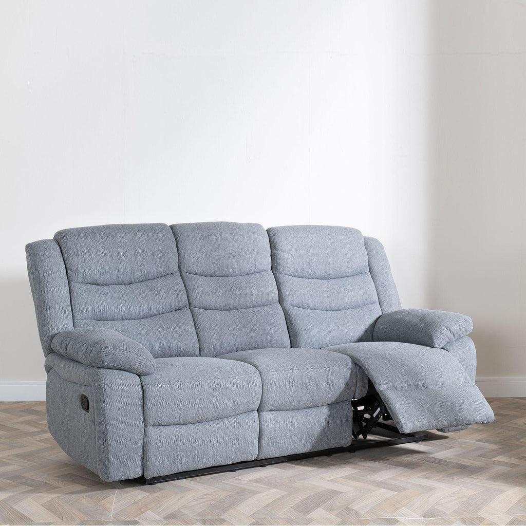 Sydney Grey Fabric Manual Recliner Sofa