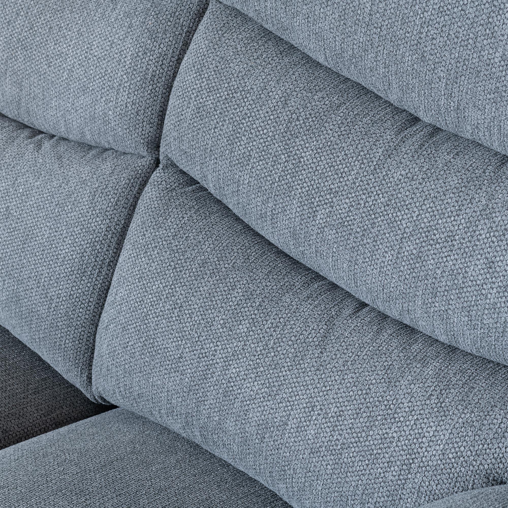 Sydney Grey Fabric Manual Recliner Sofa