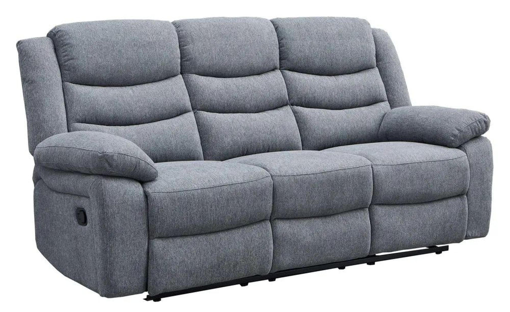 Sydney Grey Fabric Manual Recliner Sofa