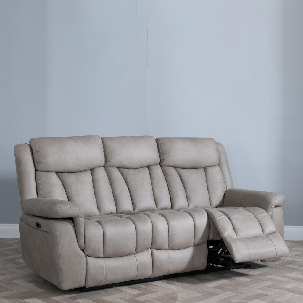 Pickford Sandstone Fabric Electric Recliner Sofa