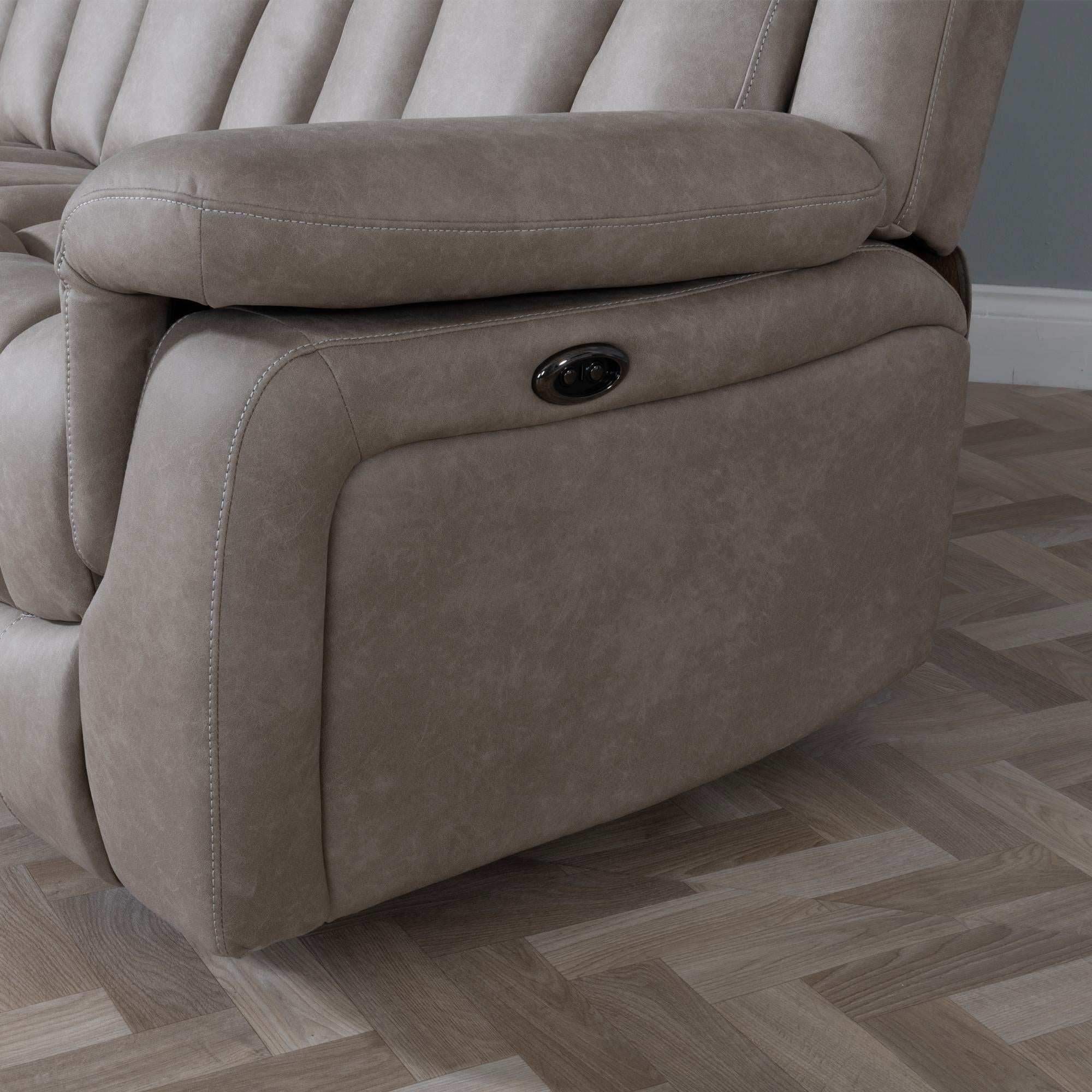 Pickford Sandstone Fabric Electric Recliner Sofa