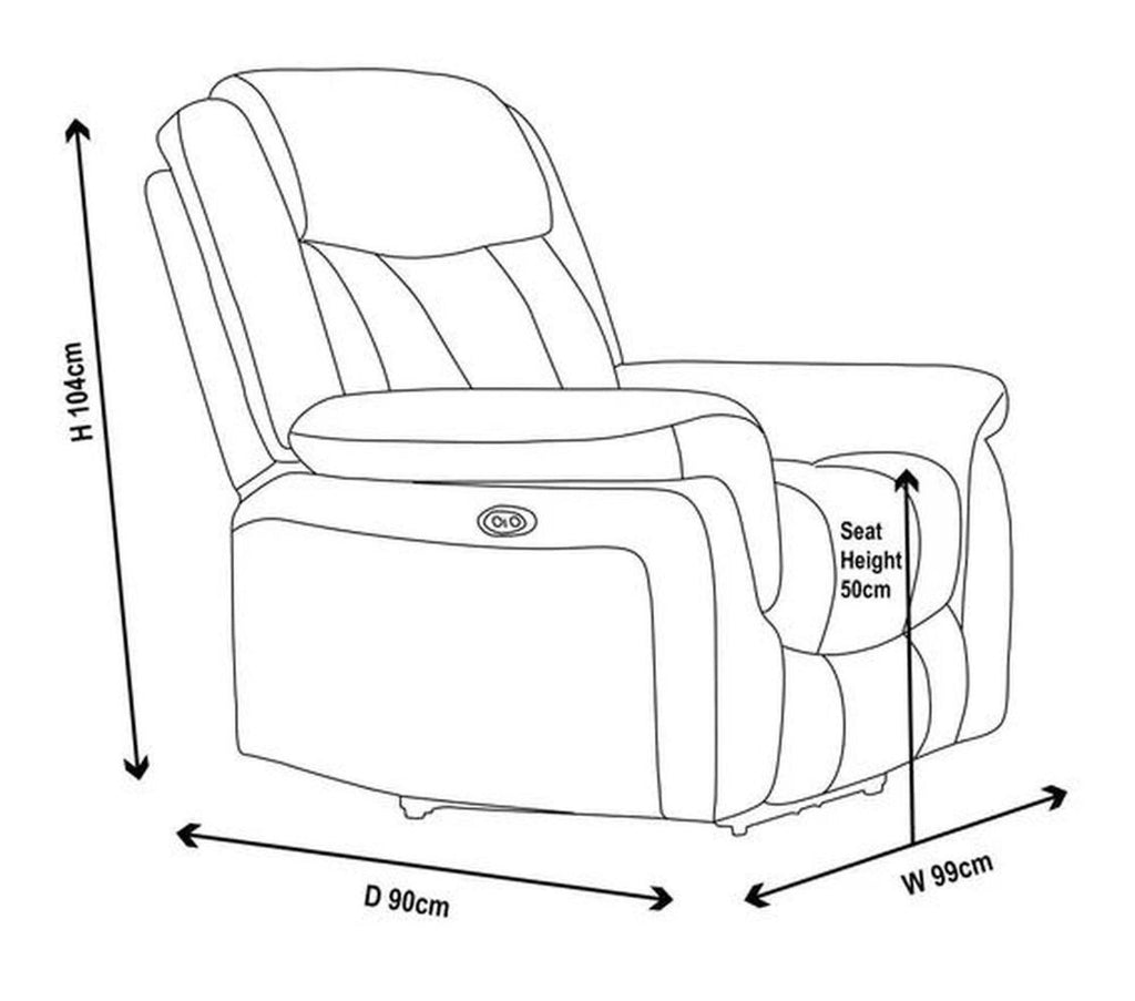 Pickford Sandstone Fabric Electric Recliner Sofa