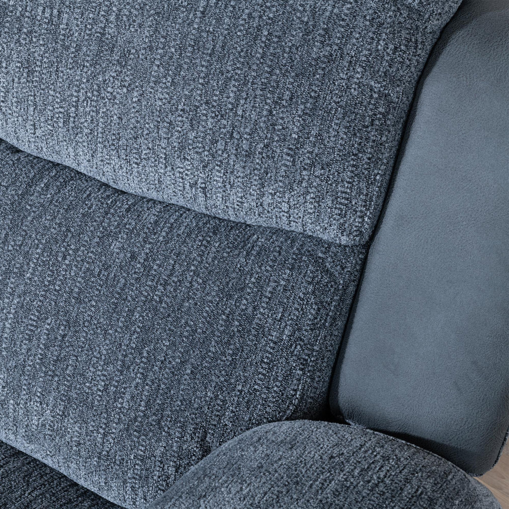 Torino Grey Fabric Manual Recliner Sofa