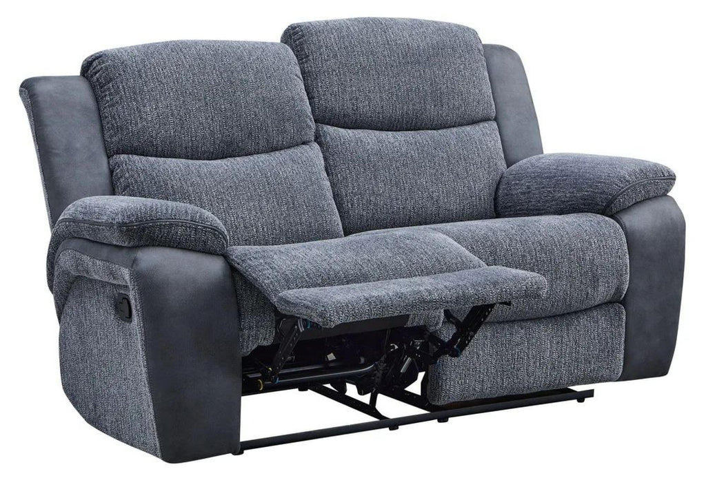 Torino Grey Fabric Manual Recliner Sofa