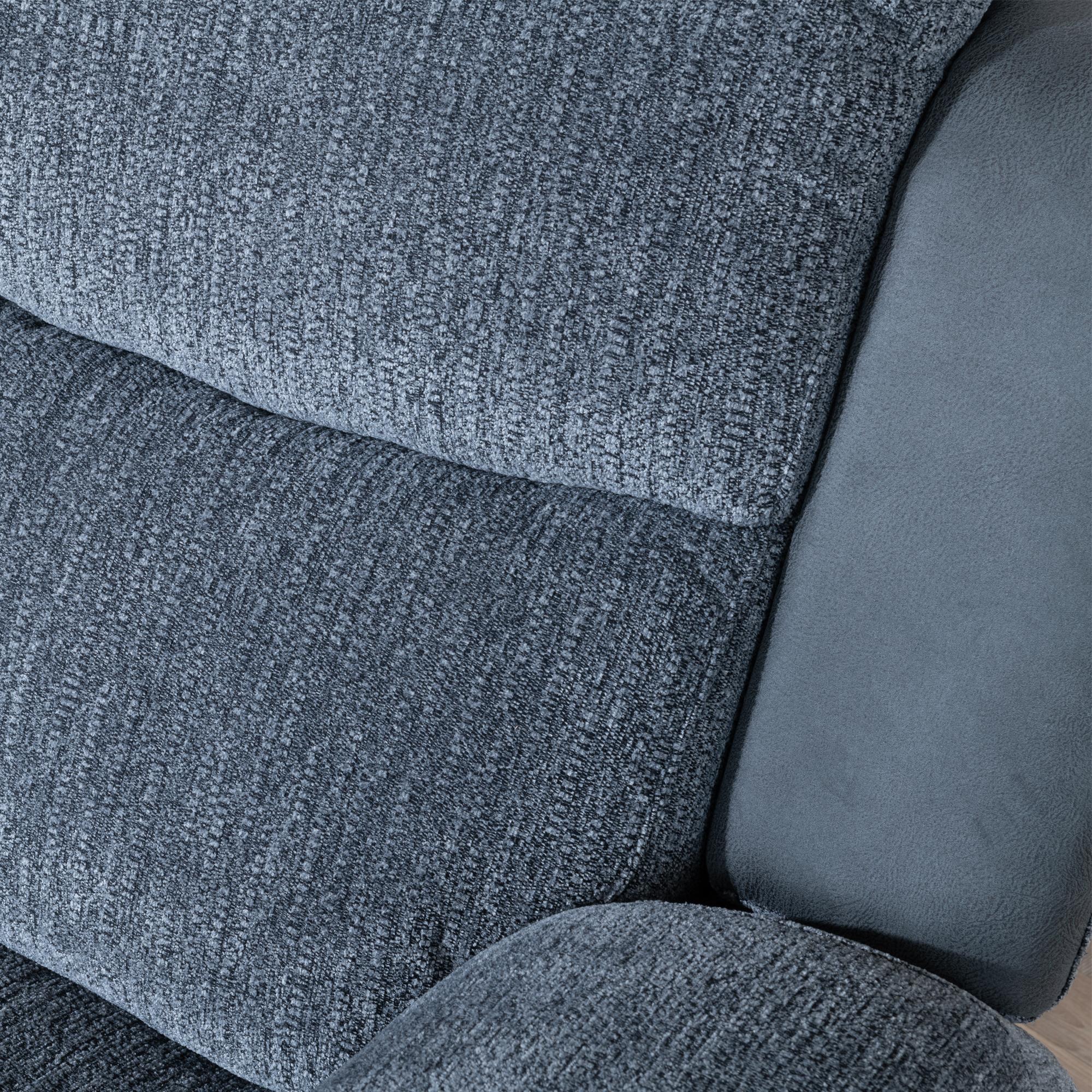 Torino Grey Fabric Manual Recliner Sofa