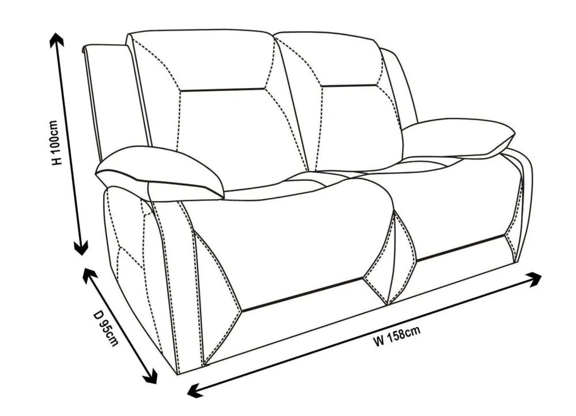 Adell Dark Brown Leather Manual Recliner Sofa