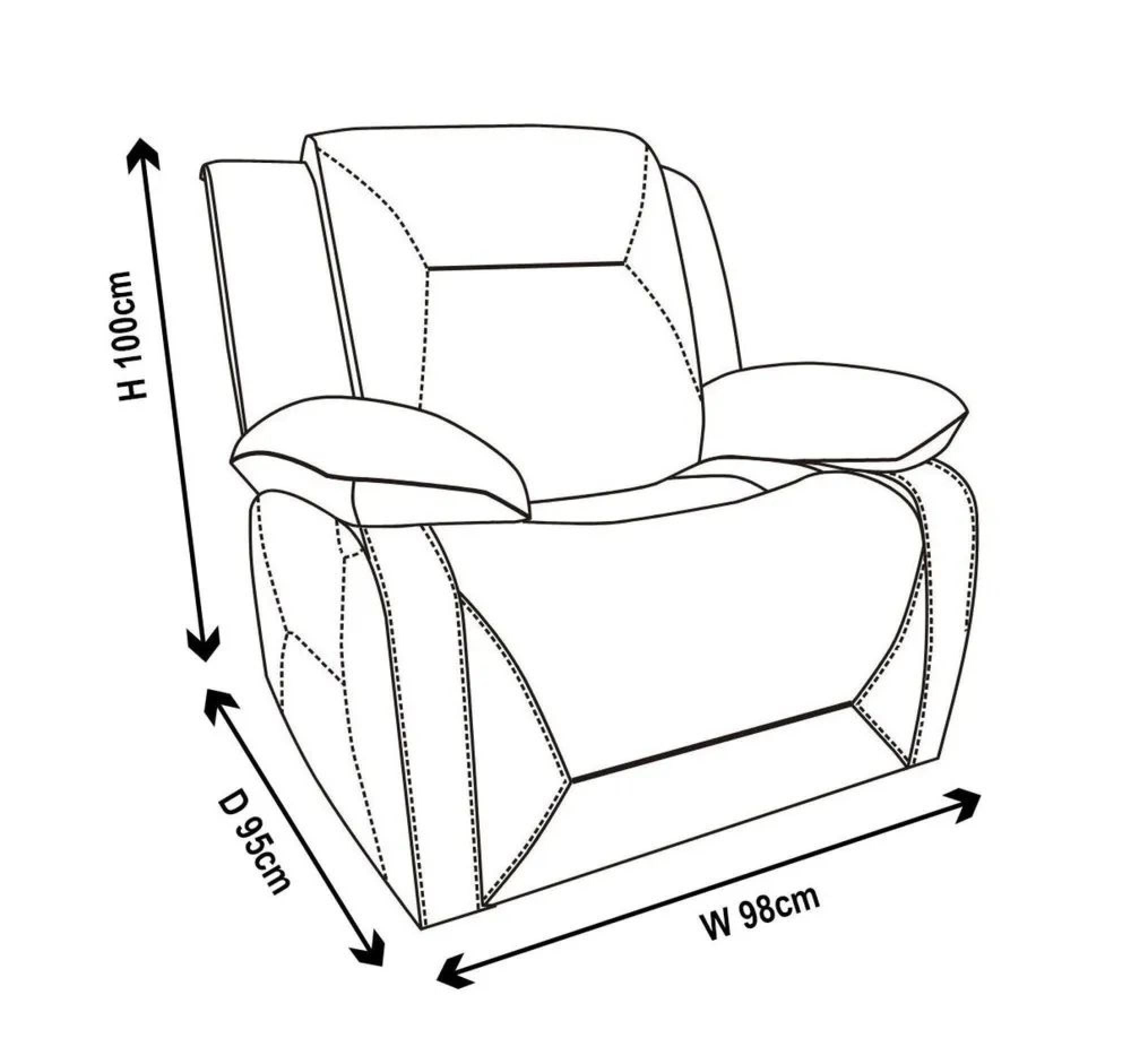 Adell Dark Brown Leather Manual Recliner Sofa