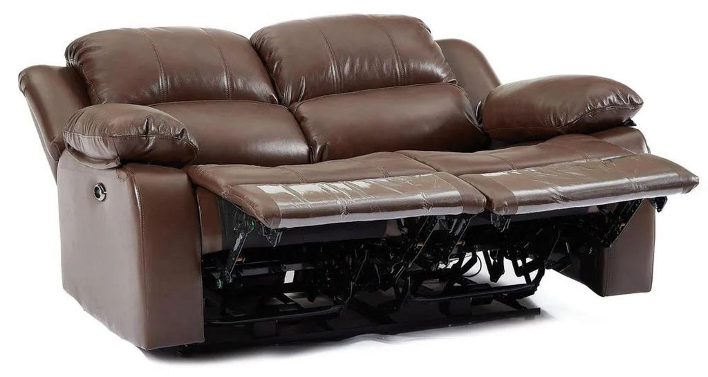 Helena Brown Leather Electric Recliner Sofa