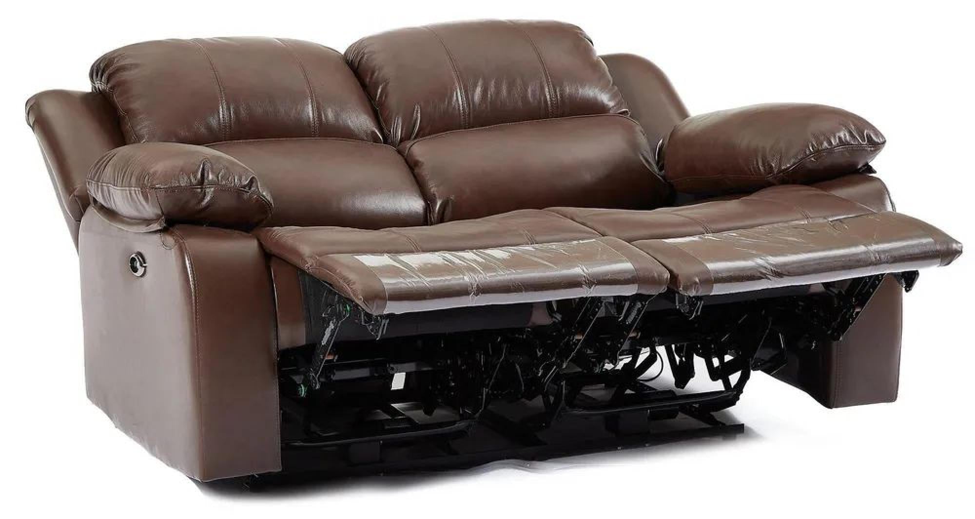 Helena Brown Leather Electric Recliner Sofa