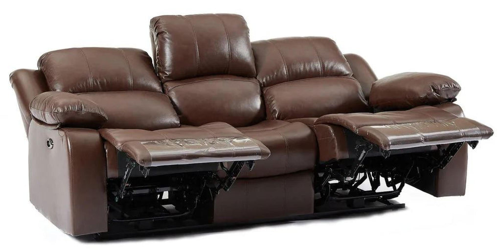 Helena Brown Leather Electric Recliner Sofa