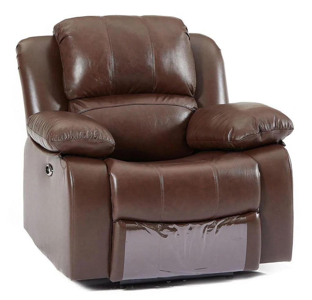 Helena Brown Leather Electric Recliner Sofa