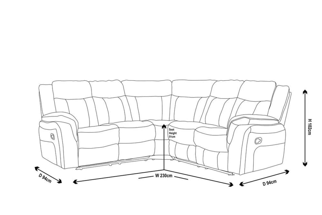 Matera Brown Corner Sofa
