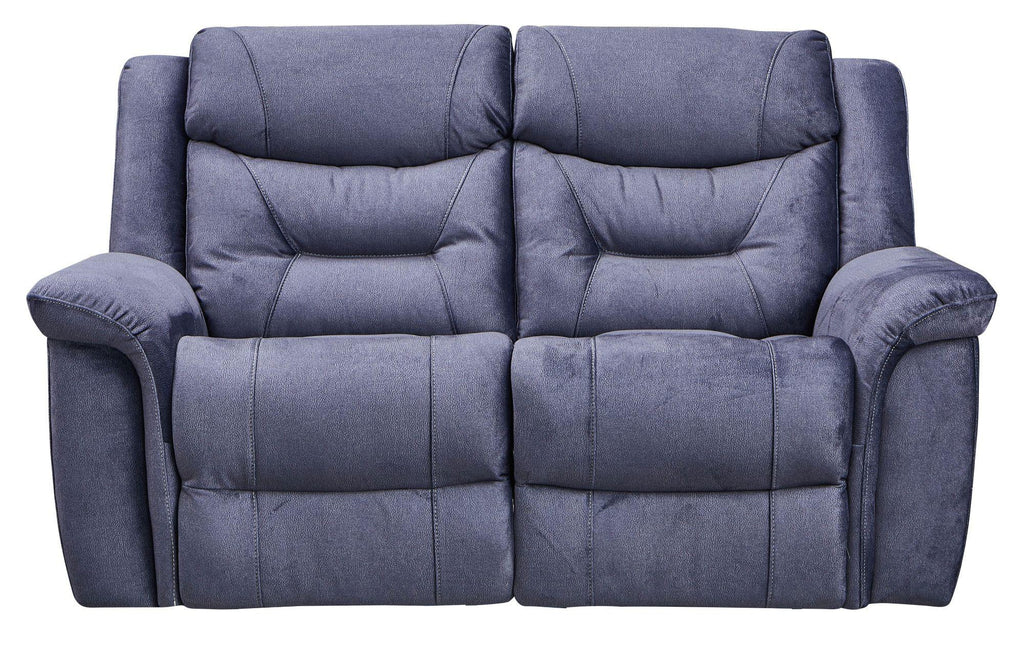 Grace Blue Fabric Manual Recliner Sofa