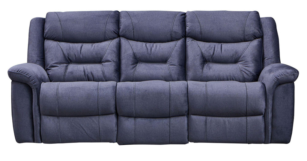 Grace Blue Fabric Manual Recliner Sofa