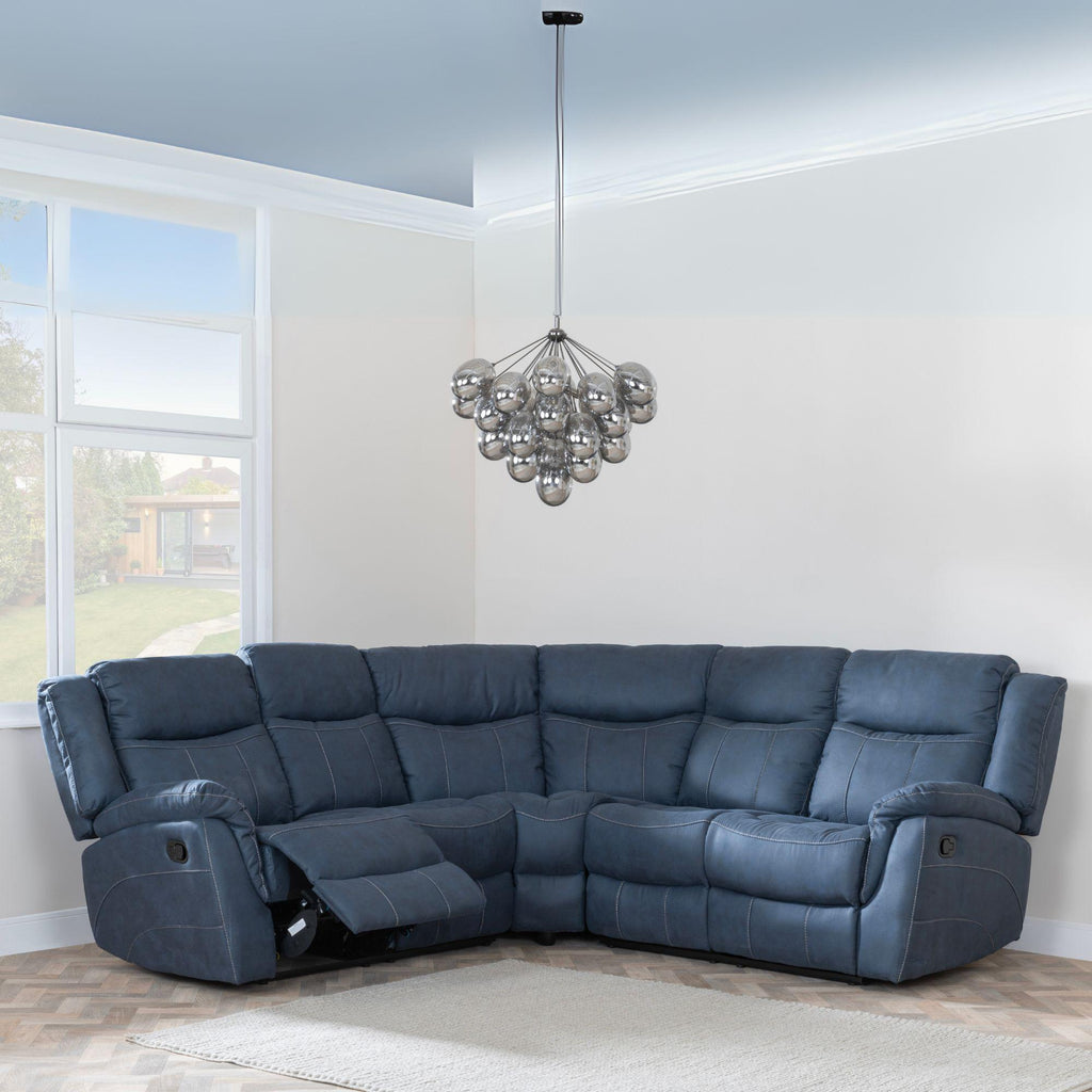 Rowe Denim Blue Corner Sofa
