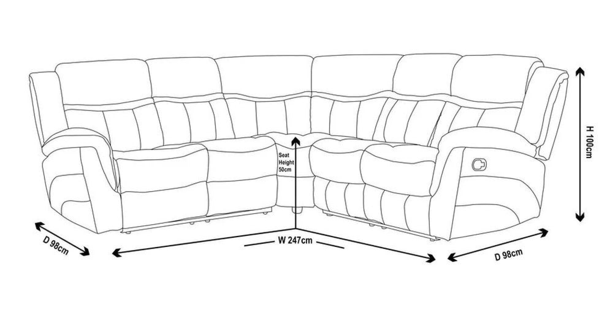 Rowe Denim Blue Corner Sofa
