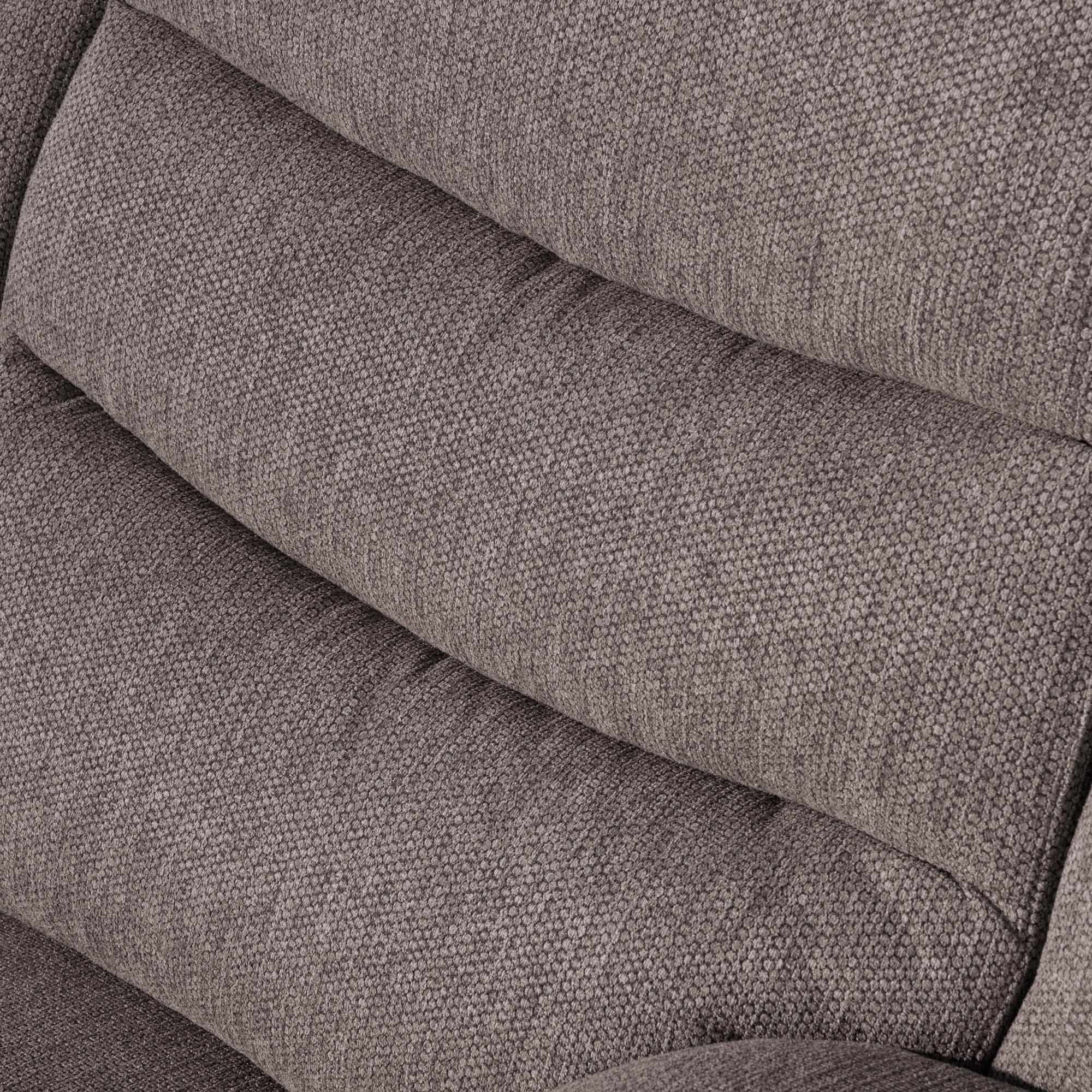 Sydney Brown Fabric Manual Recliner Sofa