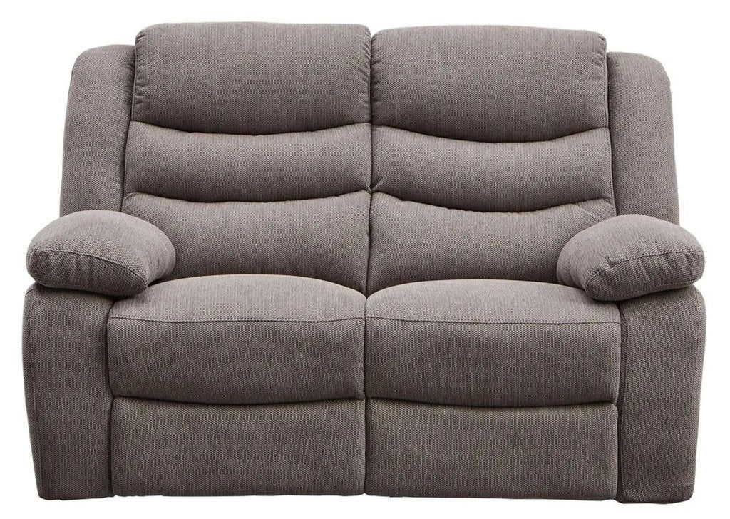 Sydney Brown Fabric Manual Recliner Sofa