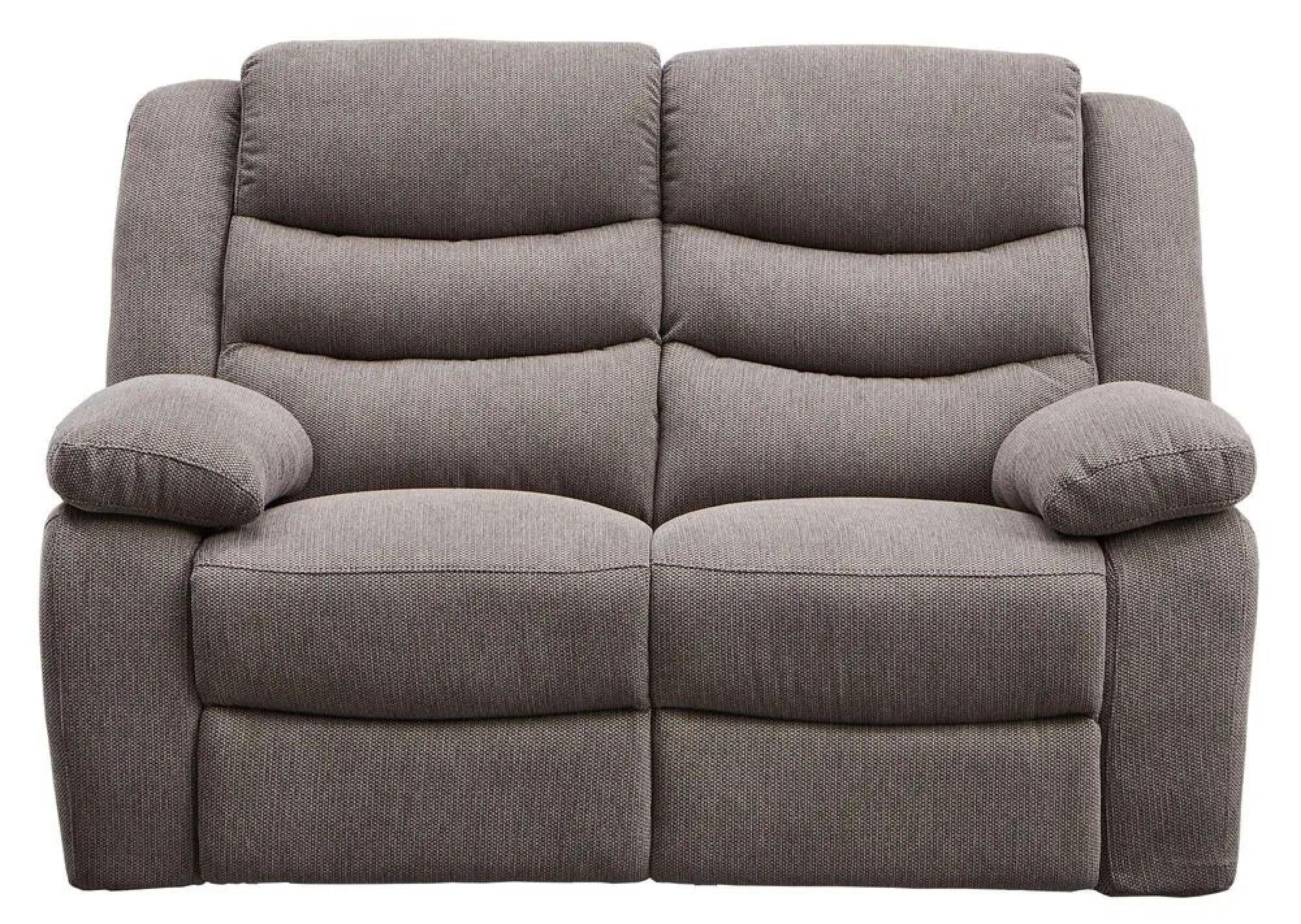 Sydney Brown Fabric Manual Recliner Sofa