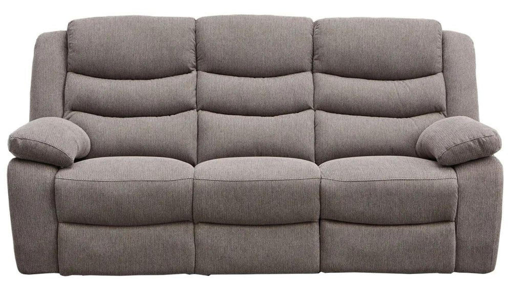 Sydney Brown Fabric Manual Recliner Sofa