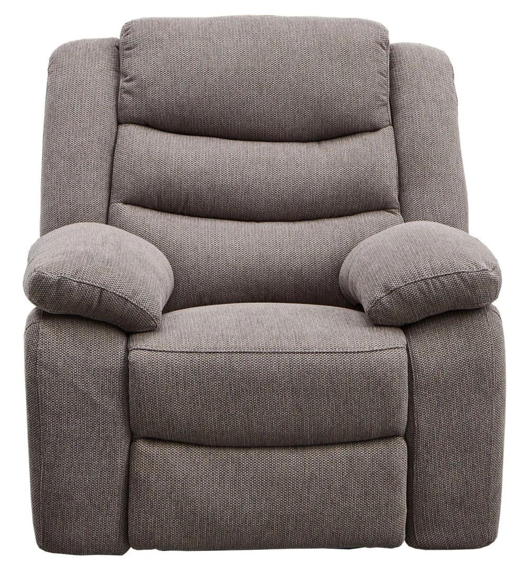 Sydney Brown Fabric Manual Recliner Sofa