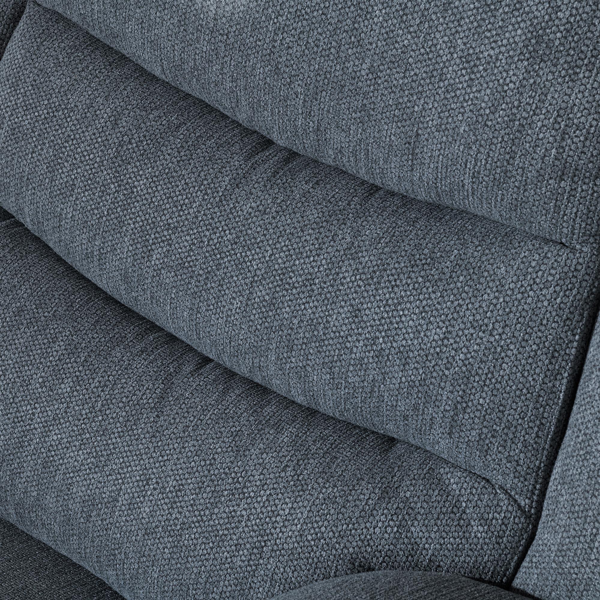 Sydney Dark Grey Fabric Manual Recliner Sofa