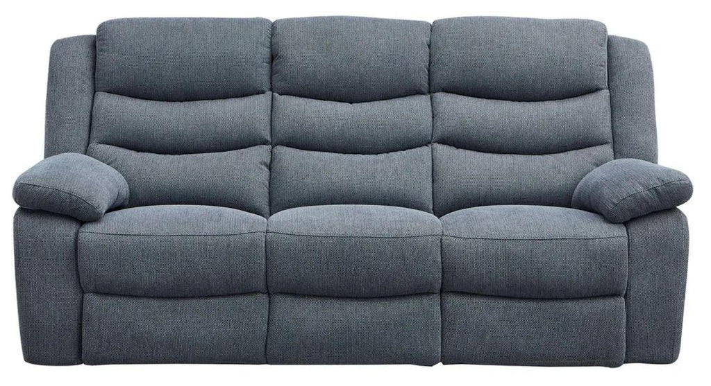 Sydney Dark Grey Fabric Manual Recliner Sofa