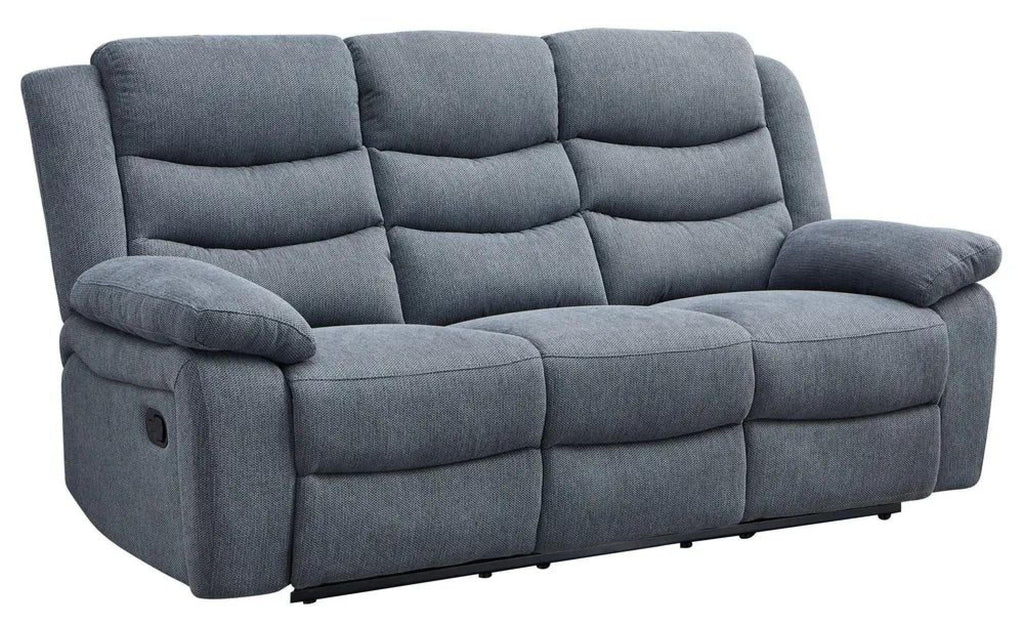 Sydney Dark Grey Fabric Manual Recliner Sofa