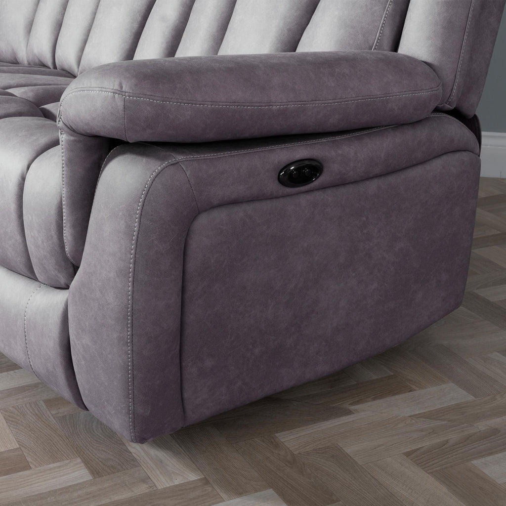 Pickford Grey Fabric Electric Recliner Sofa