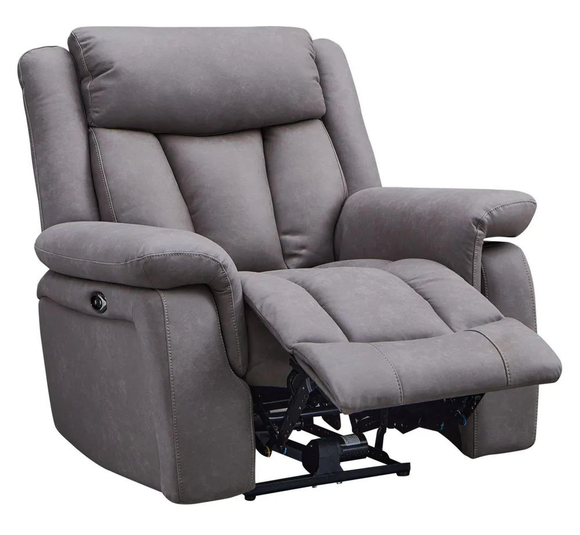 Pickford Grey Fabric Electric Recliner Sofa