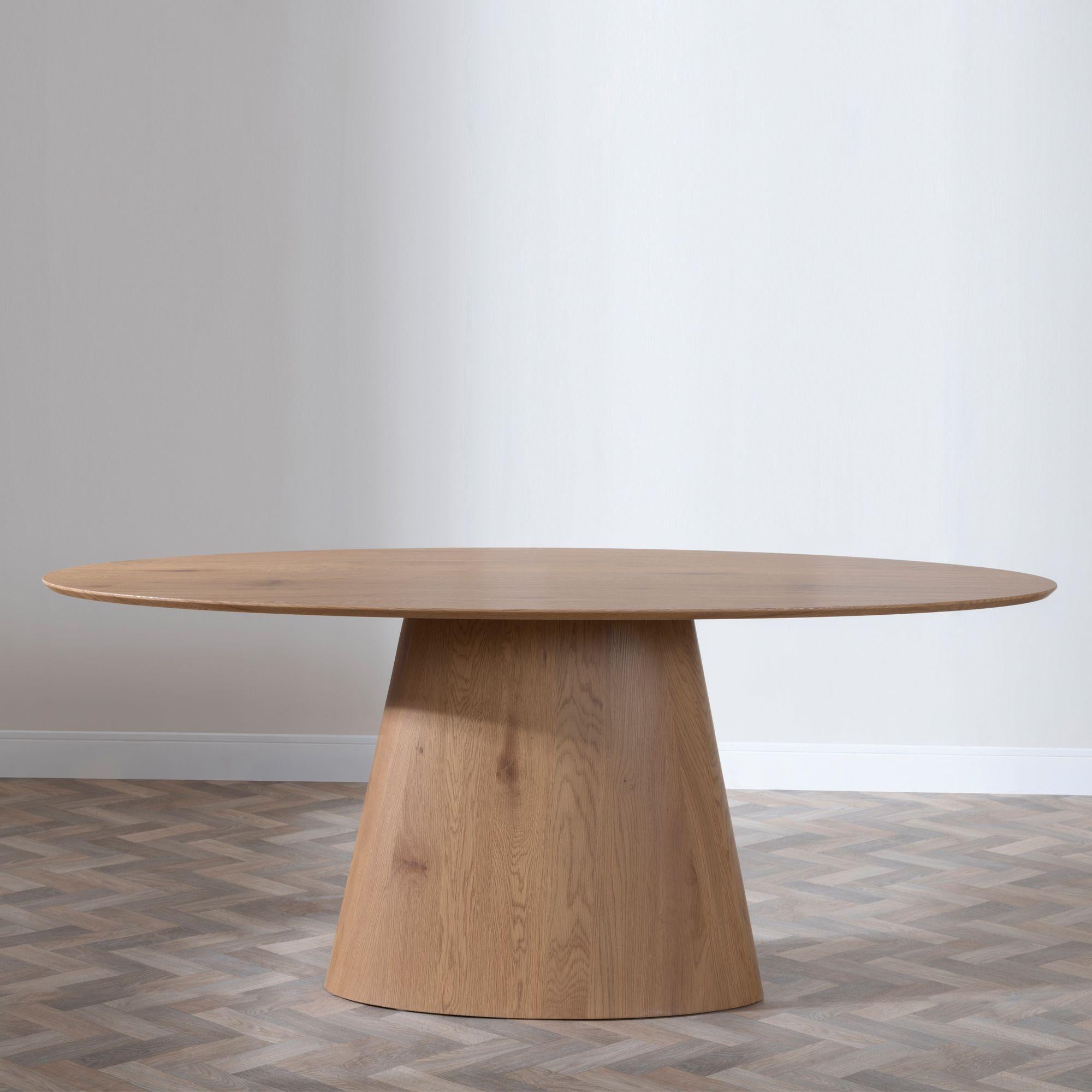 Whitby Oak Effect Oval Dining Table