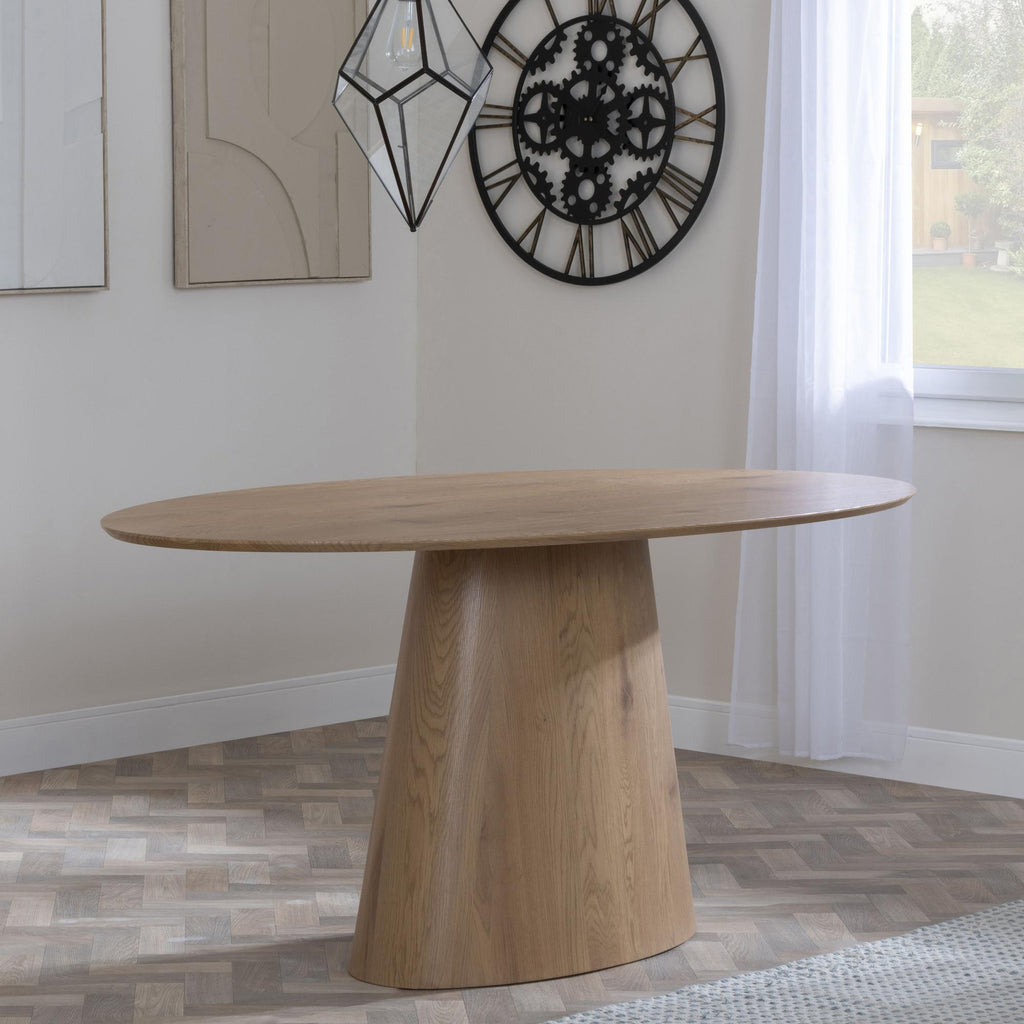 Whitby Oak Effect Oval Dining Table