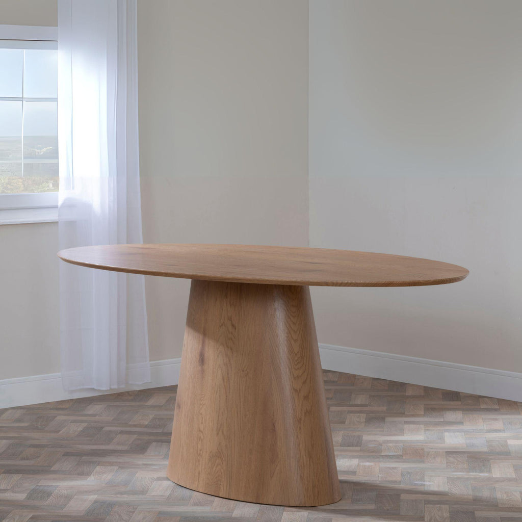 Whitby Oak Effect Oval Dining Table