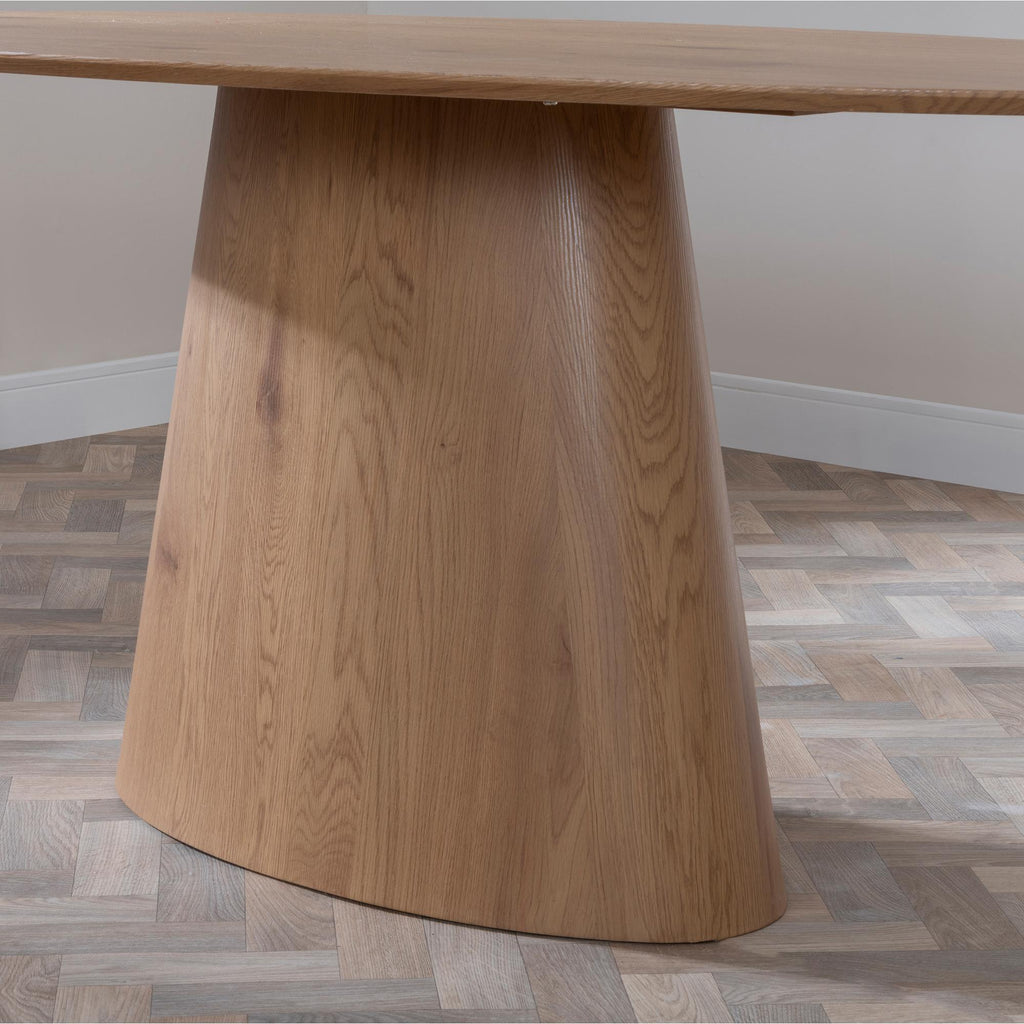 Whitby Oak Effect Oval Dining Table