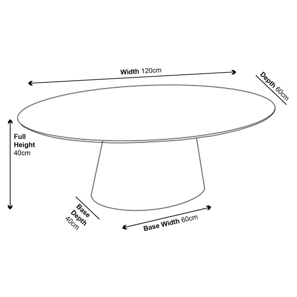 Whitby Oval MDF Coffee Table