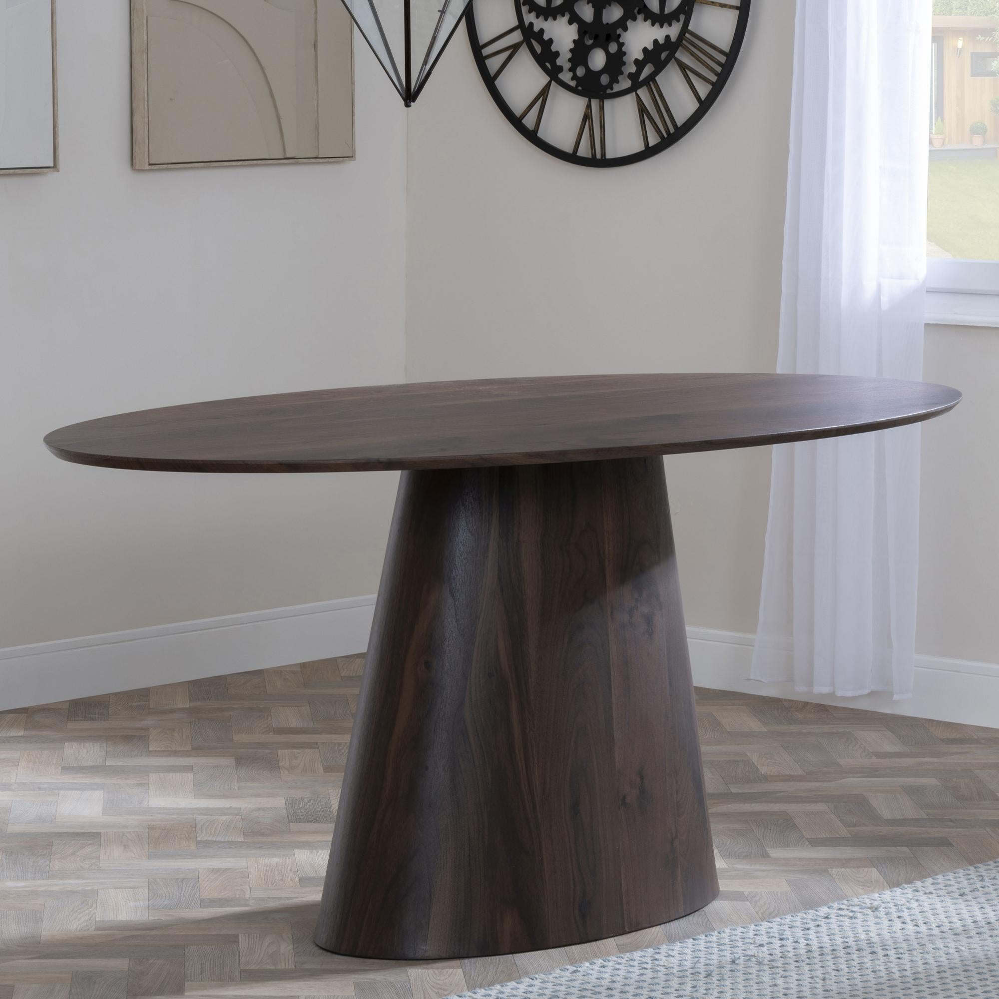 Whitby Walnut Effect Oval Dining Table