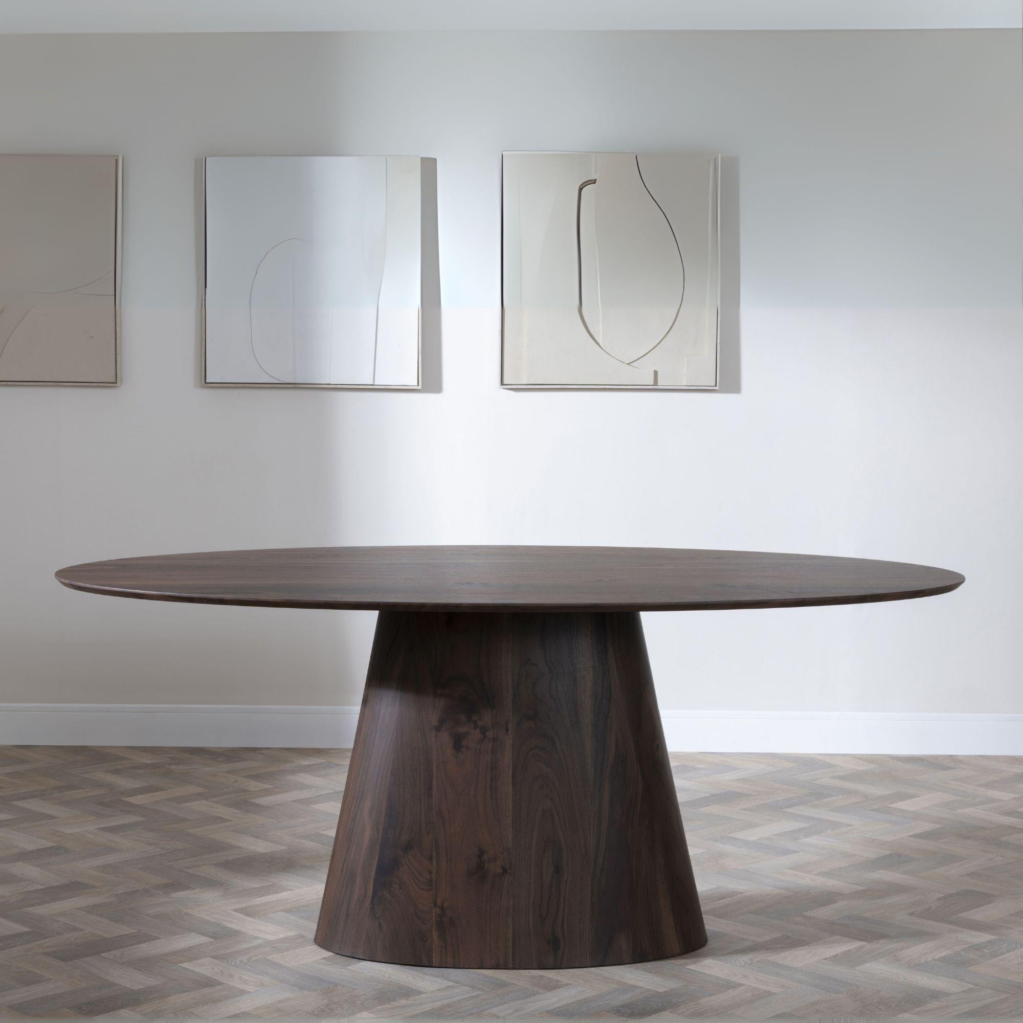 Whitby Walnut Effect Oval Dining Table