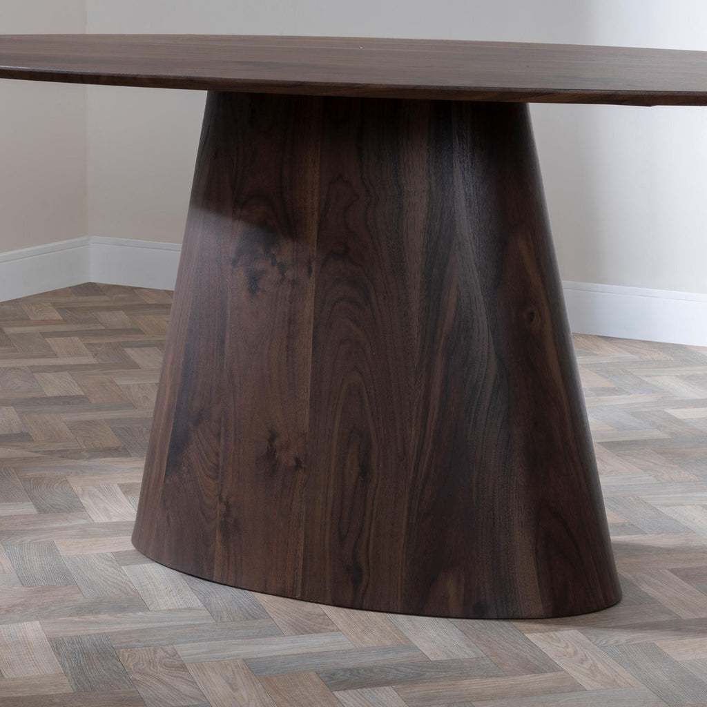Whitby Walnut Effect Oval Dining Table