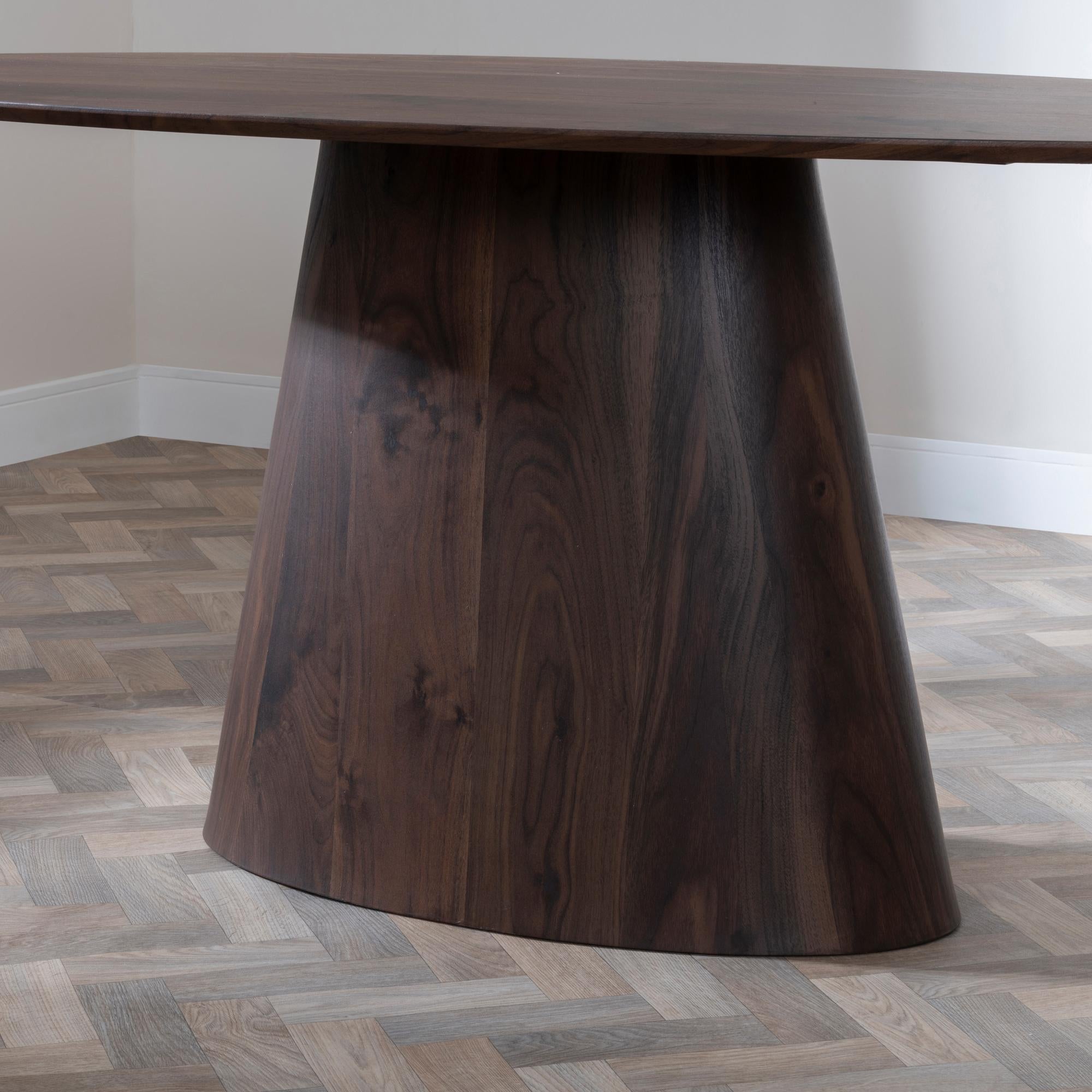Whitby Walnut Effect Oval Dining Table
