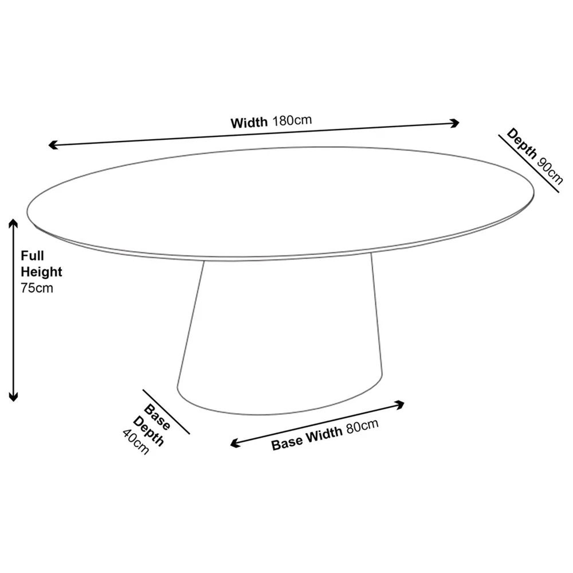 Whitby Walnut Effect Oval Dining Table