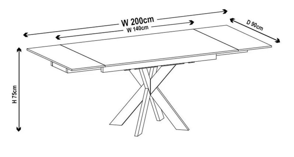 Welton White Ceramic Extending Dining Table 140cm-200cm