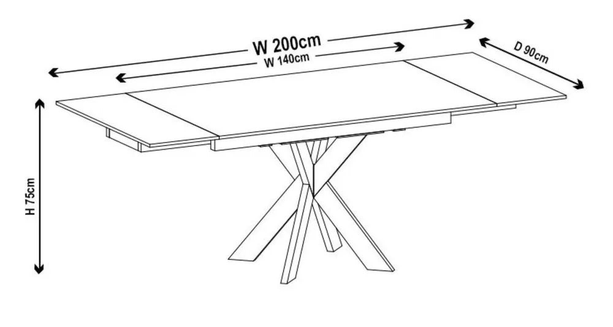 Welton White Ceramic Extending Dining Table 140cm-200cm