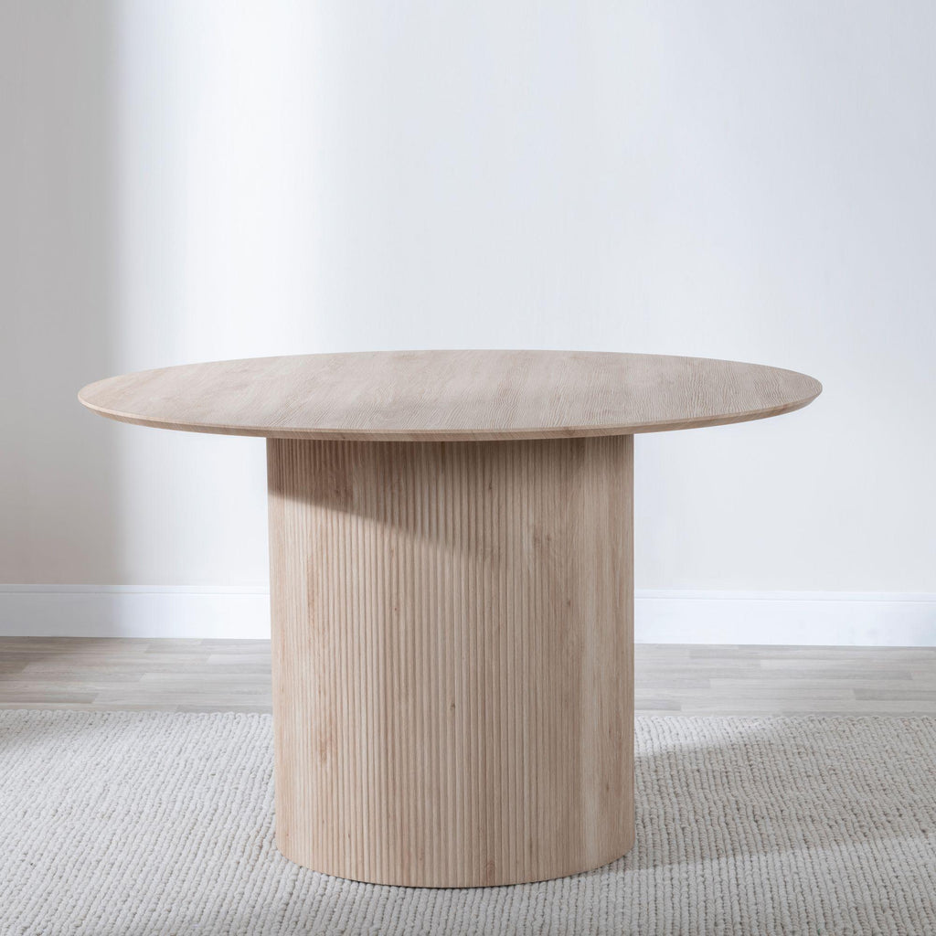 Renzo Oak Effect Round Dining Table 120cm