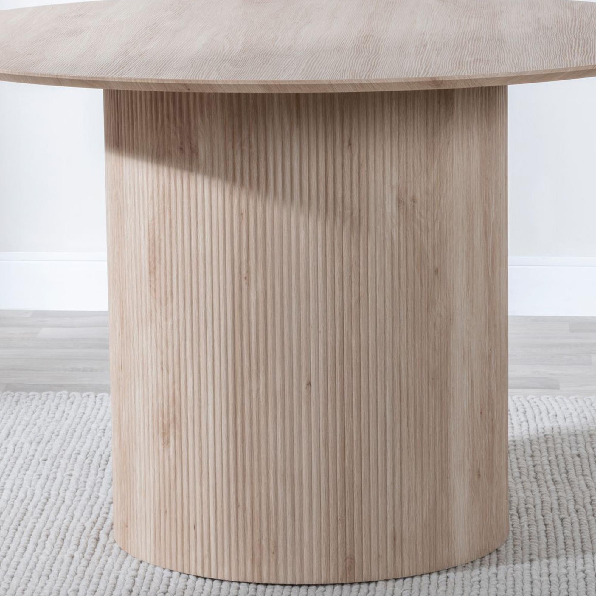 Renzo Oak Effect Round Dining Table 120cm