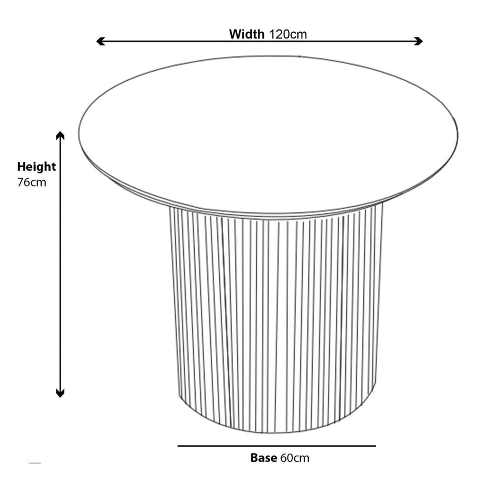 Renzo Oak Effect Round Dining Table 120cm