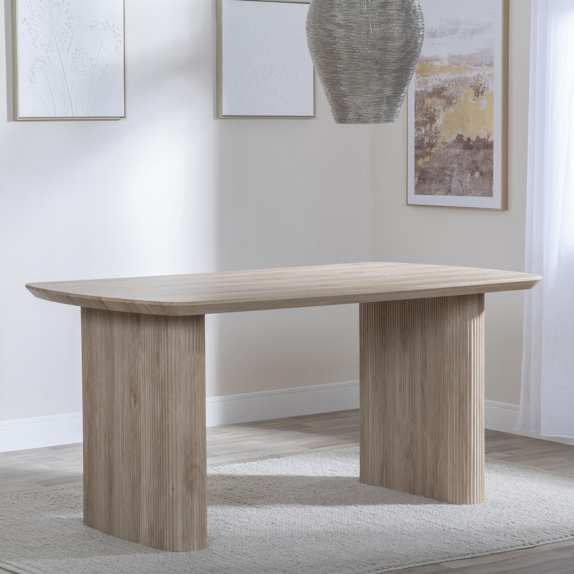 Renzo Oak Effect Oval Dining Table 160cm
